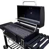 CosmoGrill Outdoor XXL Smoker Barbecue Charcoal Portable BBQ Grill with Waterproof Cover | Adjustable Charcoal Pan, Warming Rack and Thermometer | Large Coal BBQ Smoker for Home Garden Party Cooking