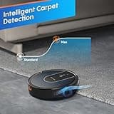 Robot Vacuum Cleaner with Mop, 4-in-1 Robotic Vacuums, 5000Pa Ultra Strong Suction, Long Running Time, Timing Function, App/WiFi for Pet Hair Hard Floor and Carpet(Striped Blue)