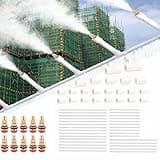 Dustproof Outdoor Misters Cooling System For Construction Site, Dust Removal & Cooling, Garden Irrigation System Kit, Mister System For Outside Patio, Misting System With Adjustable Fog Noz(Size:200m)