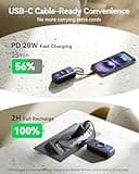INIU Power Bank for Apple Watch, 5000mAh Wireless Portable Charger Powerbank with Built-in Cable, Slim Travel Keychain Battery Pack with LCD Display for iWatch 10/9/8/Ultra2/Ultra/SE, iPhone 16/15 etc