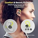 APEKX Bluetooth Headphones True Wireless Earbuds with Charging Case IPX7 Waterproof Premium HI-FI Stereo Sound Earphones Built-in Mic In-Ear Headsets Deep Bass for Sport Running Green