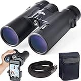 Gosky 10x42 Roof Prism Binoculars for Adults, HD Professional Binoculars for Bird Watching Travel Stargazing Hunting Concerts Sports-BAK4 Prism FMC Lens-with Phone Mount Strap Carrying Bag