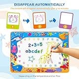 Water Doodle Mat Kids,Painting Writing Color Doodle Mat,Drawing Board Educational Toys Toddler Birthday Gift for Age 1 2 3 4 5 6+ Year Old Boys and Girls