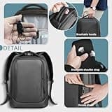 Mens Business Laptop Backpack for 15.6 Inch Large Rucksack with Charging Port Computer Bag Durable Anti-Theft High-Tech Daypack Water-Resistant Casual Daypack for Office College Weekender-Black