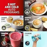 Tefal Easy Soup and Smoothie Maker, 1.2 Litre Jug, 5 Programs, Smooth and Chunky Soup, Smoothie, Compote, Auto-Clean, 1000W, Digital Control, Stainless Steel, Compact BL841140