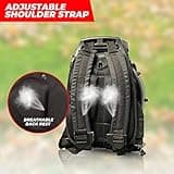 BU-KO 63CC Petrol Backpack Leaf Blower - Powerful 2 Stroke Air Cooled Engine - Lightweight With New and Improved Padded Support Straps While Using - Safety Gear