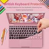 UDKED Small Mini Laptop Computer, 10.1 inch (0.79 kg), Ultra Thin and Lightweight Windows 11 Laptops, Celeron N4020, 8GB DDR4 128GB SSD,Type-C,TF Card,Perfect for Kids and Adults Netbook - Pink