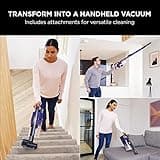 Shark Cordless Stick Vacuum Cleaner with Anti Hair Wrap, Up to 40 mins run-time, Flexible Vacuum Cleaner with Pet Tool, Crevice Tool & Upholstery Tool, Purple IZ202UKT