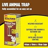 The Big Cheese Live Animal Trap - Spring Loaded Cage Door - Small Humane Pest Trap for Rats, Squirrels and Small Animals - Relocate Life Wildlife with Catch and Release No-Kill Cage