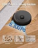 Tapo RV30 Max Plus 5300Pa Robot Vacuum Cleaner with Mop, LiDAR+IMU Dual Navigation, 5300Pa Hyper Suction, Auto-Empty, Robot Hoover, Auto-Charging Robotic Vacuums, Alexa & Google