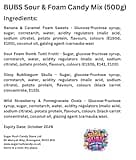 BUBS Sour & Foam Candy Mix (500g) – Ultimate Viral TikTok Vegan Candy | Swedish Pick & Mix | Sour Romb Tutti Frutti, Strawberry & Pomegranate & Banana Caramel | Gluten-Free Sweets | Bubs Sweets