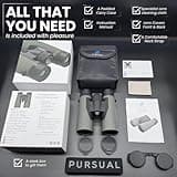 PURSUAL 10x42 Compact Binoculars for Adults High Power for Bird Watching, Hiking, Hunting, Concerts, Travel & Outdoor Adventures. Lightweight & Waterproof providing Crisp, Clear & Bright Images