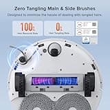 roborock Qrevo Curv S5X Robot Vacuum and Mop, 18500 Pa, Zero-Tangling System, FlexiArm Side Brush&Mop, 75°C Hot Water Mop Washing, Intelligent Dirt Detection, Self-cleaning Multifunctional Dock 3.0
