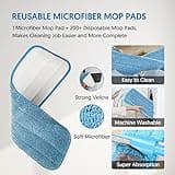 Spray Mops for Cleaning Floors - BPAWA Microfibre Floor Mop Flat Dry Wet Use for Hard Wood Laminate Vinyl Tile Wooden Floor Cleaning, Dust Mop with 2Pcs 550ML Spray Bottle and 4 Reusable Washable Pads