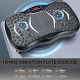 Vibration Plate Exercise Machine, 2025 Upgraded Fitness Vibration Plate Platform for Lymphatic Drainage,120-Speed Adjustable with 450 lbs Capacity, Built-in Bluetooth Speaker For Whole Body Workout