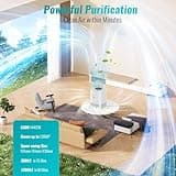 Air Purifier for Home Bedroom, H13 HEPA Filters 99.97% of Dust, Smoke, Odor and Mold, Coverage Area Up to 1200 ft², Sleep Mode (20 dB) and Auto Mode, Three Operating Speeds and Timing Modes, White