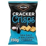 Biscuits & Crackers Bundle Pack with Jacobs Cracker Crisps Sea Salt & Balsamic Vinegar 150g - 6 Pack | Baked to be irresistibly crunchy with a generous seasoning of flavour.