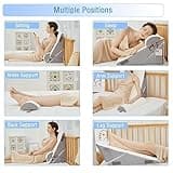 YIHATA Bed Wedge Pillow, 12-in-1 Memory Foam Sleeping Support Pillow with Headrest Adjustable Incline Cushion for Acid Reflux, Gerds, Back Pain, Snoring, Leg Elevation with Washable Cover