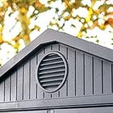 Keter Darwin Outdoor Apex Double Door Garden Storage Shed 6 x 8ft Grey Evotech+ Wood Look and Feel | Fade Free | All Weather Resistant | Safe and Secure | Zero Maintenance | 15 year Warranty