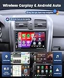 Double Din Car Stereo with Wireless Carplay Android Auto, Podofo 7 inch HD IPS Touch Screen Bluetooth Radio, Mirror Link, FM, EQ Audio, SWC, Backup Camera, External Mic, TF/Aux/USB+Type-C Ports