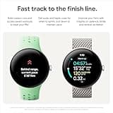 Google Pixel Watch 3 (45 mm) – Android smartwatch with heart rate tracking, advanced running from Fitbit, fitness insights, 24-hour battery – Matte Black Aluminium Case – Obsidian band – Wi-Fi