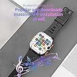 Rainbuvvy 4G LTE Smart Watch 2.03" IPS Large Screen SP9832E 4GB+64GB 8.0MP Dual Camera Android 8.1 Smartwatch USB File Transfer WiFi GPS Fitness Watch Men (Black, 4GB+64GB)