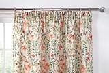 ILIV Sundour Pencil Pleat Curtains Amaryllis Taped Top Curtain Pair Cream 90x90 (229x229cm)