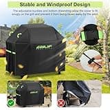 Ezilif Barbecue covers, 120x60x120cm BBQ Covers Waterproof 420D Oxford Heavy Duty Large with Windproof Buckle and Reflective Handle, UV Tear-Resistant Gas BBQ Cover for Weber, Char Broil, Nexgrill