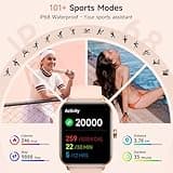 Smart Watches for Women - Answer/Make Calls, Alexa Built-in, 1.8" HD Ladies Smartwatch with Heart Rate/SpO2/Sleep Monitor, IP68 Waterproof, Fitness Watch for iPhone/Samsung/Android, 100+ Sports