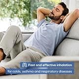 Beurer IH60UK Portable Nebuliser - Relief from colds, asthma, and respiratory problems - Quiet inhaler using compressed-air technology - Suitable for adults and children - With practical storage bag