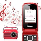 Senior Mobile Phone with Big Buttons, GSM Sim Free Unlocked Basic Cell Phones Easy to Use, Flip Phone with Dual Color Display | SOS Button | FM Radio | Torch |1000mAh Battery | Speed Dial (Red)