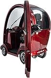DashPod Enclosed Electric Mobility Scooter 1000W Lithium Battery by Green Power (Red)