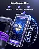 Cordless Vacuum Cleaner 550W 45KPA Powerful Suction 60 Mins Stick Handheld Vacuum Cleaners Green LED Anti-Tangle Brush Aromatherapy 1.8L Dust Cup One-Touch Empty for Carpet/Hardwood/Pet Hair/Car/Stair