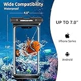 UNBREAKcable Waterproof Phone Case, 2-Pack IPX8 Universal Waterproof Phone Pouch Dry Bag for iPhone 16 15 14 13 12 11 Pro Max XR X XS SE 2022 Samsung S24 S23 S22 S21 Ultra Huawei P70 Mate 70 up to 7"