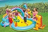 Outdoor Inflatable Swimming Pool with Slide for Children - Garden Paddling Pool with Kids Toys - Water Play Center with Water Sprinkle (333 x 229 x 112cm)