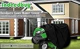 Indeed BUY Riding Lawn Mower Cover, Waterproof Tractor Cover Fits Decks up to 54",Heavy Duty 420D Polyester Oxford, Durable, UV, Water Resistant Covers for Your Rider Garden Tractor 72"L x 54"W x 46"H