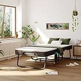 CAIYUN Folding Bed with Mattress,Guest Z Single Bed,Portable Foldable Beds with Memory Foam Mattress and Fabric Storage Bag,Spare Beds,Rollaway with Fold-up Metal Frame 75" x 31"