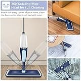 Spray Mop for Cleaning Floors Microfiber Floor Mop Wet Dust Flat Mop with 5 Washable Pads and Refillable Bottle for Home Kitchen Wood Laminate Vinyl Ceramic Hardwood Tiles