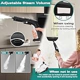 KROQO Steam Cleaner, Steam Mop with 23 Accessories, Powerful Multipurpose Portable Steamer for Cleaning to Remove Grime, Grease, for Multi-Purpose and Multi-Surface Floors, 16.4ft Power Cord