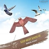 Laptony Bird Scarer Flying Kite Crops Farm Protector Bird Hawk Flying Kite with 4m Telescopic Pole
