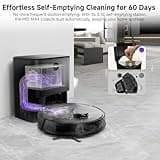 MONSGA Robot Vacuum with Mop, 5000Pa Strong Suction, Lidar Navigation Robotic Vacuum with 3.5L Self-Empty Station, 180mins Runtime, APP/Remote/Voice Control, for Hard Floors and Carpets