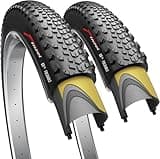 Fincci Gravel Bike Tyres 700x40c - Pair Foldable Tires 28 x 1.6 inch with 1mm Nylon Puncture Protection, Tyre 42-622 with 60 TPI for Mtb Electric, Hybrid, Road and Touring Bicycles - Pack of 2