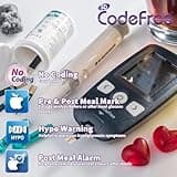 Codefree Blood Glucose Monitor | Diabetes Monitoring Meter Tester | Blood Sugar Testing Kit with Strips, Lancets, Case - in mmol/L
