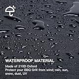 Barbecue Cover, Heavy Duty BBQ Cover, 210D Oxford Fabric Round Outdoor BBQ Grill Cover, Waterproof Windproof Rip-Proof and UV Resistant BBQ Cover (77x90cm)