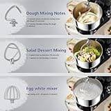 Vezzio Small Stand Mixer,4.5 liters Food Mixers for Baking,1500W 10-Speed Kitchen Cake Mixers,Electric Kitchen Mixers with Small form-factor, Easy to use and Lightweight(4.5L, Black)