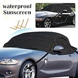 Car Cover Waterproof Replacement For Bmw Z3/Z4, Half Garage Car Cover Car Tarpaulin Windproof Half Cover For All-Weather Uv-Resistant Full Garage Rain Sun Dust Protection