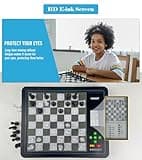 Vonset L6 Computer Chess Electronic Chess Board with Piece Position Display, Electronic Chess, Computer Chess Board with LED Light Chess Board Set for Adults and Kids for Beginners and Chess Lovers