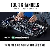 Numark NS4FX – 4-channel DJ Controller, Touch Jog Wheels with Display, Performance Pads and Effects, Booth and Main Outputs, Serato DJ Lite Included