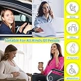 kingphenix Car Seat Cushion with Back Support Pillow: Enhanced Comfort Memory Foam Design for Pain Relief, Ideal for Drivers and Office Use - Ergonomic Lumbar Comfort for Long Sitting - Black