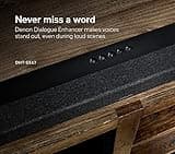 Denon DHT-S517 Soundbar with Subwoofer, Bluetooth, Dolby Atmos & Digital, Dialogue Enhancer, HDMI ARC, Wall Mountable, Music Streaming, Includes HDMI Cable - Black